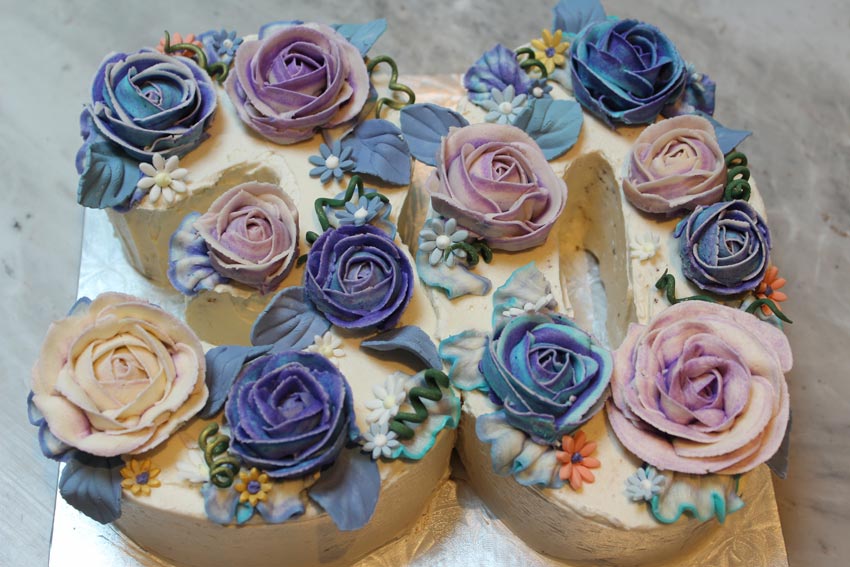 30th Birthday Summer Flower Cake